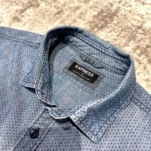 Non Iron denim shirt button down
